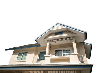 
Two-story house on white background