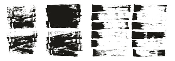 Flat Sponge Thin Artist Brush Short Background & Straight Lines Mix High Detail Abstract Vector Background Mix Set 