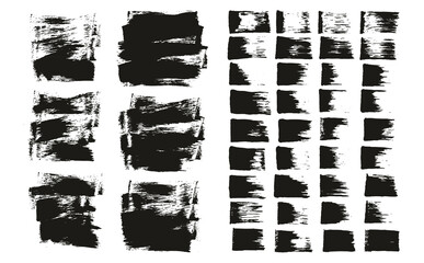 Flat Sponge Thin Artist Brush Short Background & Straight Lines Mix High Detail Abstract Vector Background Mix Set 