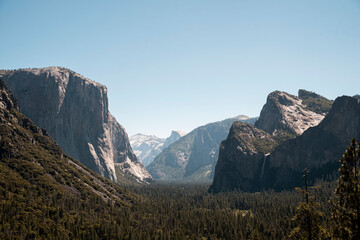 distant view of yosemite valley national park