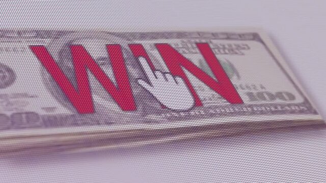 Win Banner Dollar Banknotes 
Text and thumbnail link that is designed to attract attention. Enter to win concept.