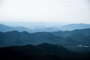 layers of blue mountains in the adirondack mountains of New York