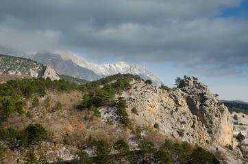 View of the Crimean mountains near Simeiz