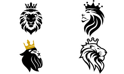 Vector illustration of logo design for the four lion mascot logo. © TUOO