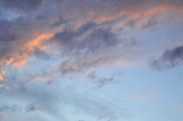 beautiful evening sky with clouds