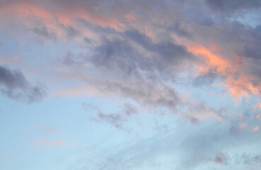 Fototapeta na wymiar beautiful evening sky with clouds