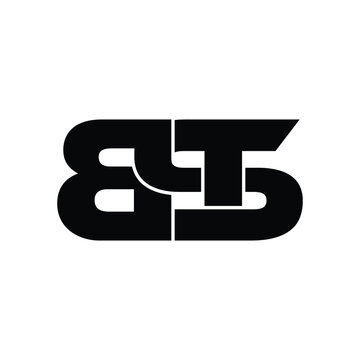 BST letter monogram logo design vector