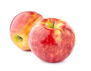 Red Apples isolated  on white background closeup.