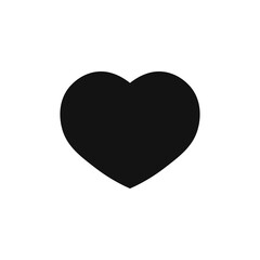 Heart icon, flat graphic design template, love sign, Valentines Day symbol, vector illustration