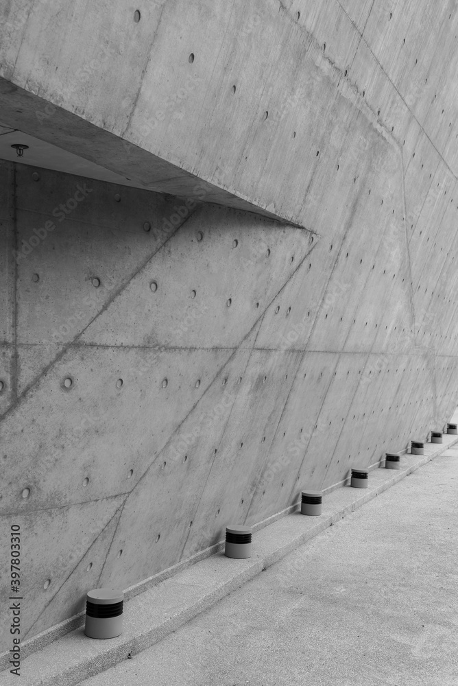 Poster exterior of modern architecture. building abstract background