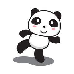 cute panda kawaii character style expressions