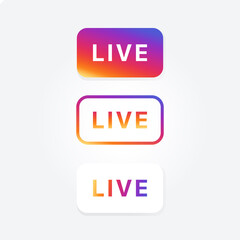 Instagram Video Stream Instagram Live Icon Vector Illustration. Vector illustration