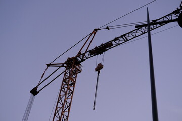 A crane at the end of the day.