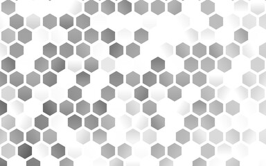 Light Silver, Gray vector pattern with colorful hexagons.
