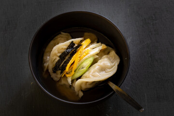 Korean Dumpling Soup which is called MandutGuk