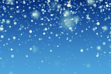 Magical snowfall for Christmas and New Year 2021
Small pollen on a blue background creates a realistic picture of snow
Vector illustration.
