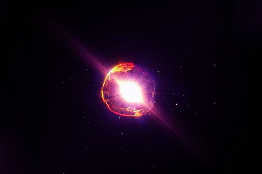 Neutron star in space. Elements of this image were furnished by NASA.