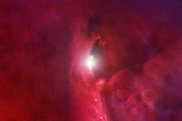 Red galaxy in deep space. Elements of this image were furnished by NASA.