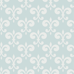 Simple seamless wallpaper texture, background pattern. Color light green. Retro ornament for decoration. Template for wallpaper design, seamless pattern, greeting cards. Vector graphics.