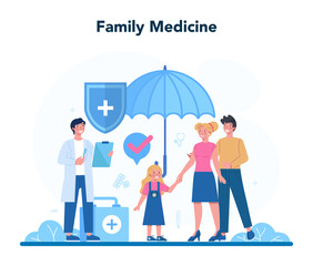 Family doctor and general healthcare concept. Idea of doctor