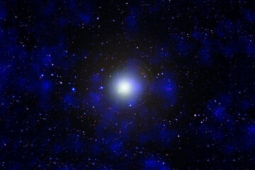 Blue galaxy in deep space. Elements of this image were furnished by NASA.