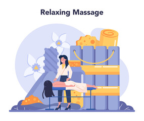 Massage and masseur concept. Spa procedure in beauty salon.