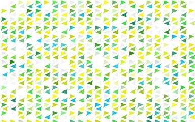 Fototapeta na wymiar Light Green, Yellow vector texture in triangular style.