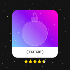 Christmas Tree toy icon, Xmas symbol design template, app sign, web button, vector illustration