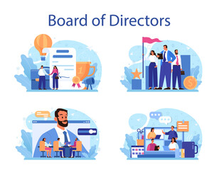 Obraz na płótnie Canvas Directors board concept set. Business planning and development