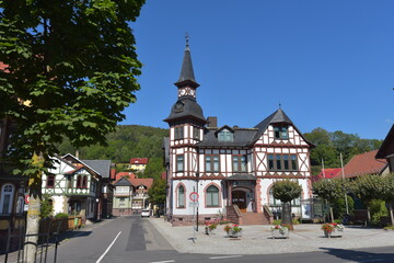 Obraz premium Rathaus in Steinbach-Hallenberg / Thüringen