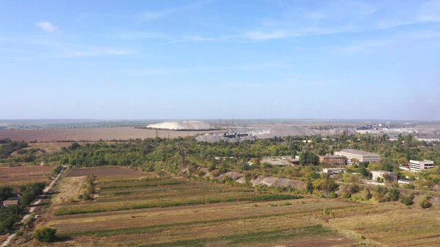 Harmful production and air pollution. Metallurgical Plant&rsquo;s slag and scrap reprocessing workshop is located on the area of plant&rsquo;s slag dump. Aerial video