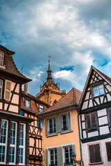 Street view of Traditional houses in Strasbourg