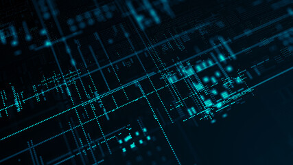 Connecting background dots and lines. Futuristic polygonal background. Artificial intelligence. Big data technology .3d rendering.