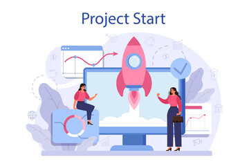 Project start concept. Start up business development idea.