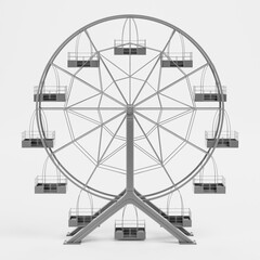 Realistic 3D Render of Ferris Wheel