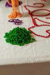 New Year  still life of garlands and hearts