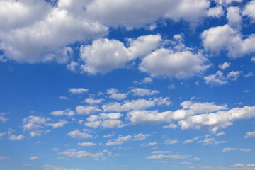 The Sky Is Blue With Lush Clouds Summer Spring Autumn Winter