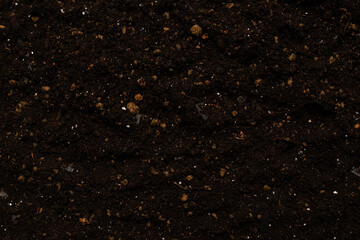 Black land for plant background.