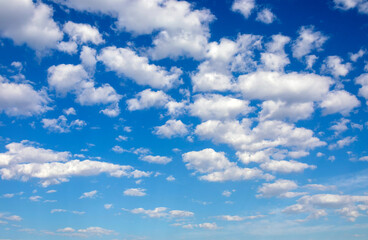 Fototapeta premium The Sky Is Blue With Lush Clouds Summer Spring Autumn Winter