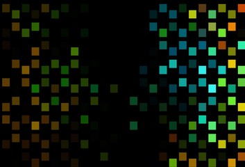 Dark Black vector layout with rectangles, squares.