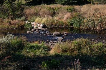 Rippowam River in Stamford Connecticut at Mill River Park