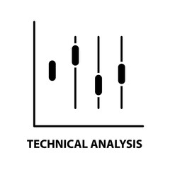 technical analysis icon, black vector sign with editable strokes, concept illustration