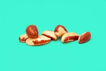 group of dried fruits isolated on a colored background