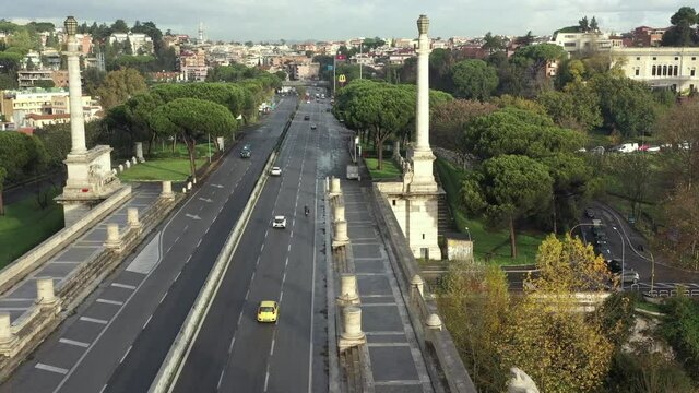 Ponte Flaminio, detto viadotto di Corso Francia. Roma
Ripresa aerea con drone