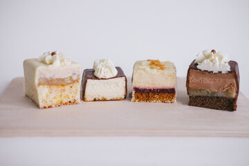 Homemade handmade sweets on a light background. Cooking.