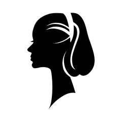 Portrait and silhouette of a woman
