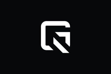 QG logo letter design on luxury background. GQ logo monogram initials letter concept. QG icon logo design. GQ elegant and Professional letter icon design on black background. Q G GQ QG