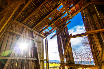 Obraz premium old wooden hut