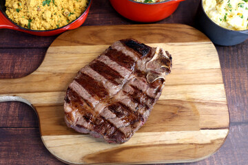 Traditional Brazilian meat for barbecue. Grilled steaks 
