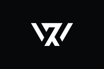 WR logo letter design on luxury background. RW logo monogram initials letter concept. WR icon logo design. RW elegant and Professional letter icon design on black background. W R RW WR